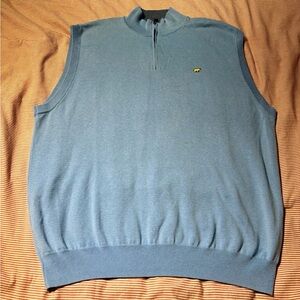 Jack Nicklaus Golden Bear 1/4 Zip Sweater Vest Size XL Light Blue Golf Top